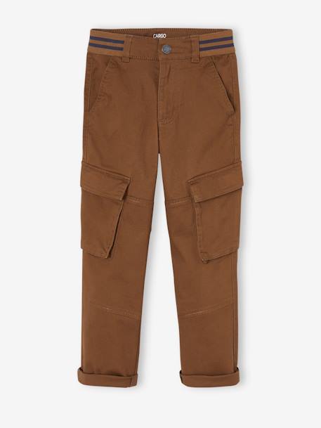 NARROW Hip MorphologiK Straight Leg Cargo Trousers for Boys bronze+night blue 