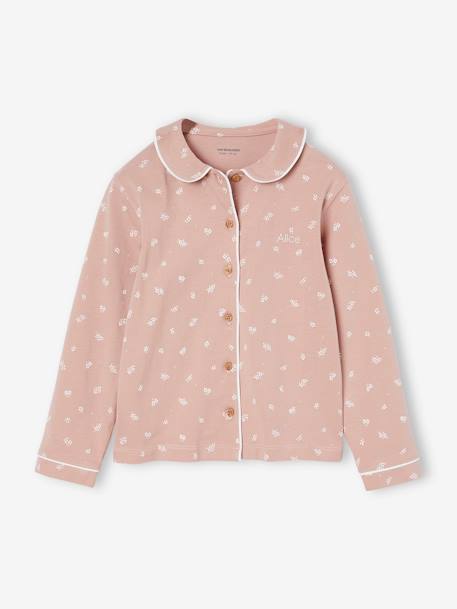 Printed Pyjamas with Peter Pan Collar, for Girls pale pink 