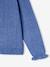 Cardigan in Lightweight Openwork Knit for Girls chambray blue+ecru 