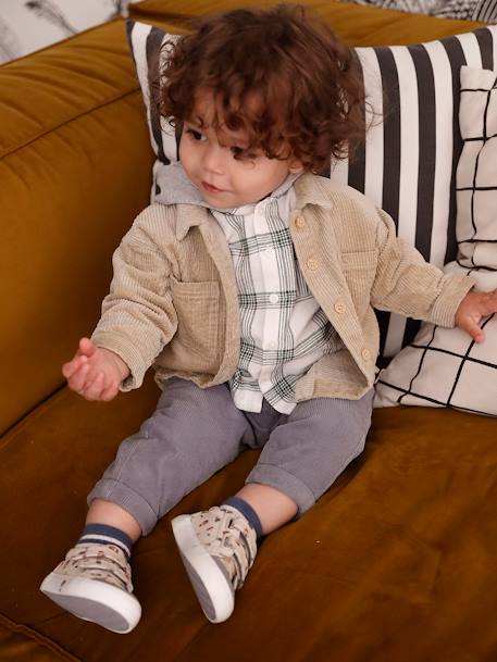 Corduroy Shirt for Babies green 