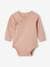 Pack of 5 'Heart' Long Sleeve, Organic Cotton Bodysuits with Front Opening for Babies pale pink 