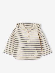 Baby-T-shirts & Roll Neck T-Shirts-T-Shirts-Striped Hooded Top for Baby Boys