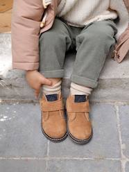 -Leather Boots with Hook-&-Loop Strap, for Babies