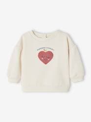 Baby-Jumpers, Cardigans & Sweaters-Sweatshirt with Heart in Bouclé Knit, for Babies