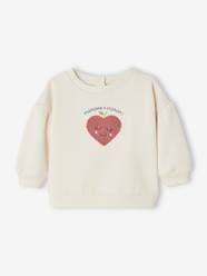 -Sweatshirt with Heart in Bouclé Knit, for Babies