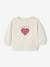 Sweatshirt with Heart in Bouclé Knit, for Babies ecru 