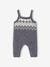 Dungarees in Jacquard Knit for Baby Boys slate blue 