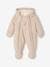 Bear Pramsuit with Full-Length Double Opening for Babies beige+chocolate 