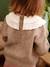 Fancy Knit Jumper with Embroidered Collar for Baby Girls taupe 