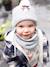 Panda Beanie + Snood + Mittens Set for Baby Boys marl grey 