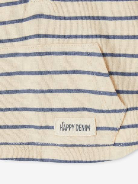 Striped Hooded Top for Baby Boys sandy beige 