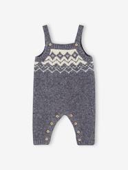 Baby-Dungarees in Jacquard Knit for Baby Boys