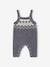 Dungarees in Jacquard Knit for Baby Boys slate blue 