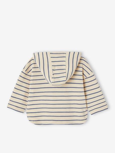 Striped Hooded Top for Baby Boys sandy beige 