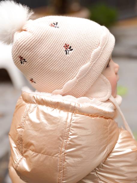 Beanie + Snood + Mittens Set for Baby Girls sand beige 