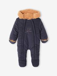 Baby-Outerwear-Snowsuits-Velour Pramsuit, Sherpa Lining, for Babies