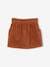 Corduroy Skirt with Heart Pockets for Girls cinnamon+mauve 