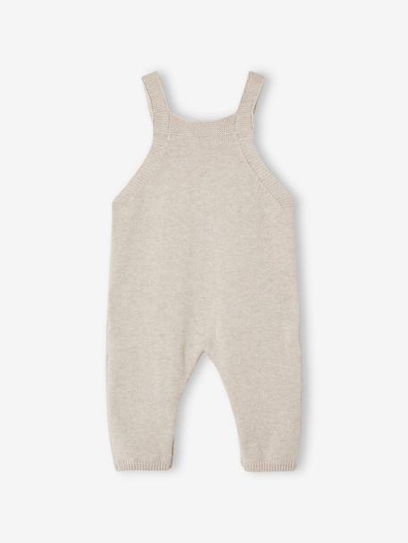 Knitted Dungarees for Babies marl beige 