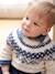 Jacquard Jumper in Ultra Soft Fuzzy Knit for Baby Boys ecru 