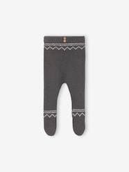 Baby-Trousers & Jeans-Footed Trousers in Jacquard Knit for Babies