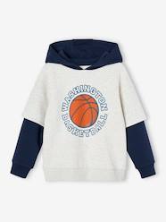 Sports Sweatshirt with Double Sleeves, Ball in Relief, for Boys