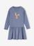 Fleece Dress & Rib Knit Leggings for Girls blush+grey blue 