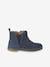 Leather Boots with Elastic, for Girls gold+navy blue 