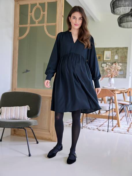 Short Dress for Maternity & Nursing, Mother/Daughter Capsule Collection black 