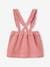 Corduroy Skirt with Ruffled Straps, for Babies dusky pink 