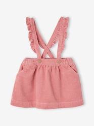 Baby-Dresses & Skirts-Corduroy Skirt with Ruffled Straps, for Babies