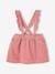 Corduroy Skirt with Ruffled Straps, for Babies dusky pink 