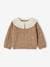 Fancy Knit Jumper with Embroidered Collar for Baby Girls taupe 