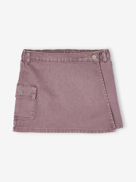 Skort with Cargo Pocket, for Girls mauve 