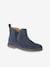 Leather Boots with Elastic, for Girls gold+navy blue 