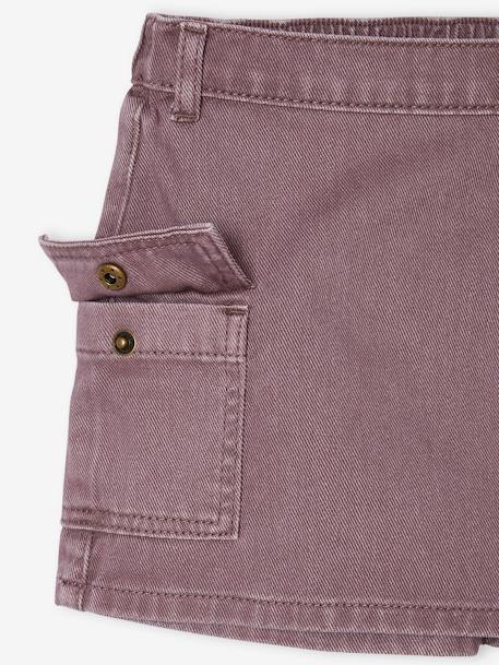 Skort with Cargo Pocket, for Girls mauve 