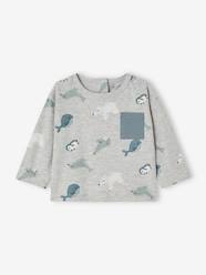 Baby-Long Sleeve Top with Polar Animals Motifs for Babies