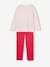 BASICS Pyjamas, 'Club des rêveuses' Glittery Inscription, for Girls raspberry pink 