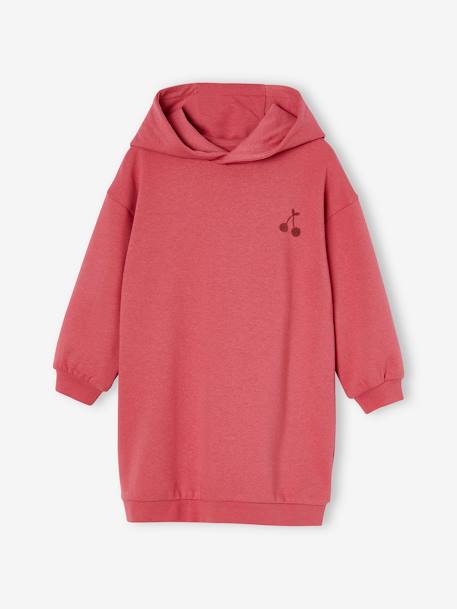 Hooded Dress in Fleece & Leggings for Girls rose 