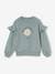 Frilly Sweatshirt + Leggings Combo for Girls grey green 