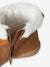 Furry Ankle Boots for Girls brown 