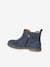 Leather Boots with Elastic, for Girls gold+navy blue 