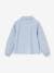 Poplin Shirt with A-Line Cut for Girls sky blue+white 