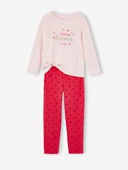Girls-BASICS Pyjamas, "Club des rêveuses" Glittery Inscription, for Girls