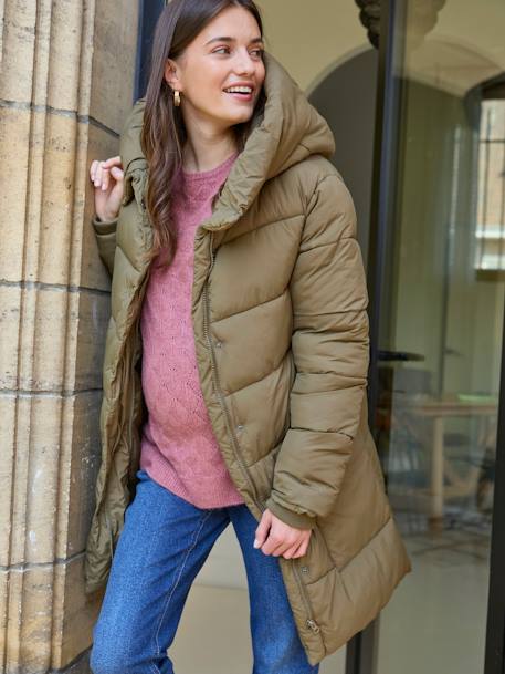 Adaptable Padded Coat, Maternity & Post-Maternity Black+olive 