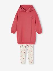 Girls-Hooded Dress in Fleece & Leggings for Girls