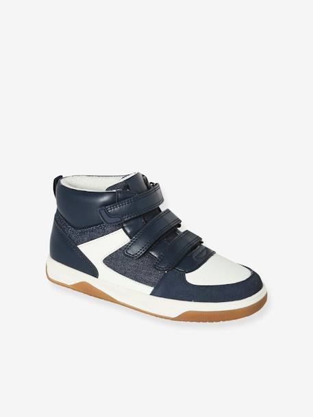 High-Top Hook&Loop Trainers for Children black+brut denim 