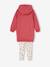 Hooded Dress in Fleece & Leggings for Girls rose 