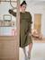 Fleece Dress with Belt for Maternity olive 