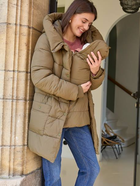 Adaptable Padded Coat, Maternity & Post-Maternity Black+olive 