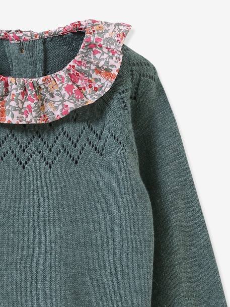 Pull fille col Liberty® CYRILLUS green 